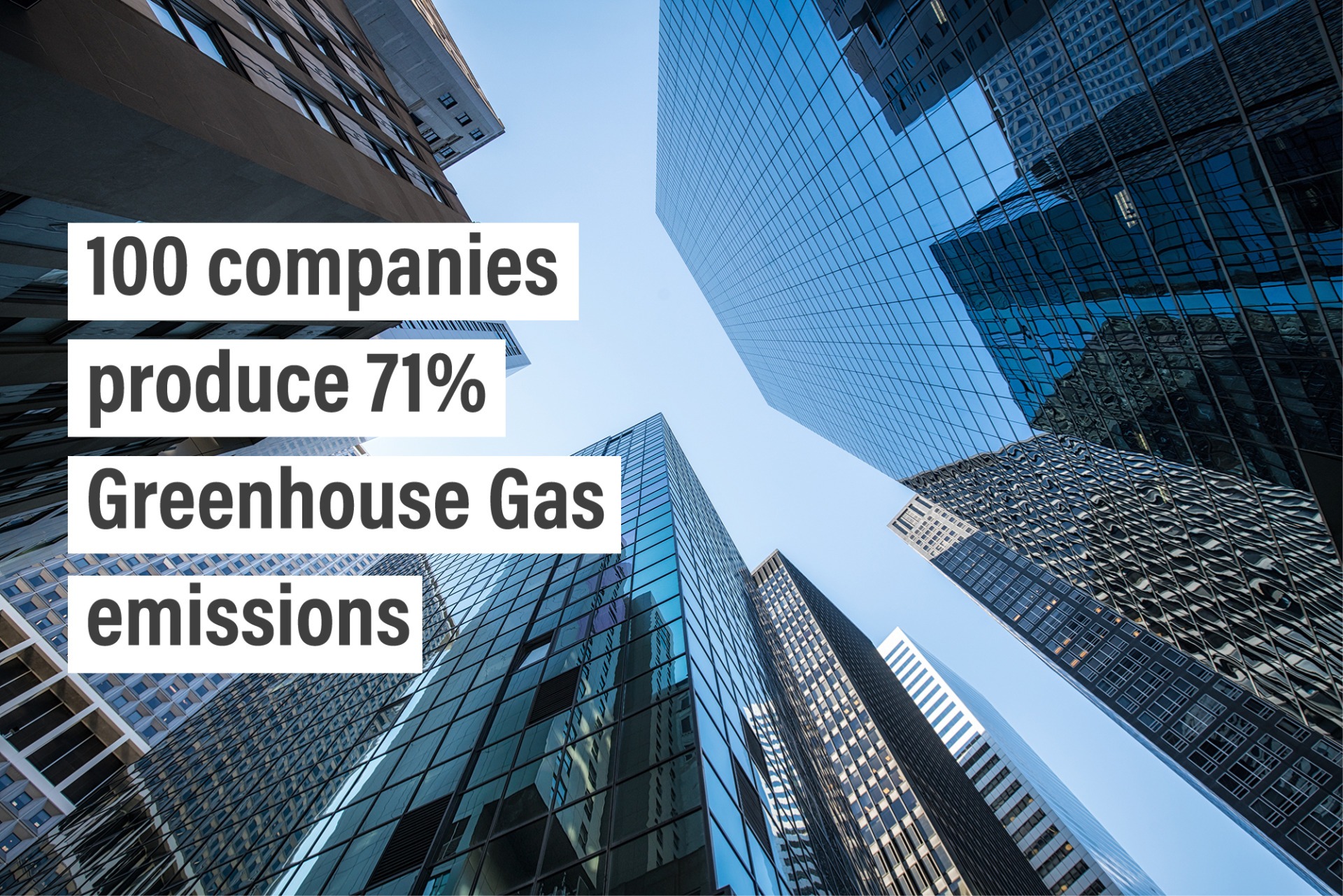 100 companies are responsible for 71% of GHG emissions